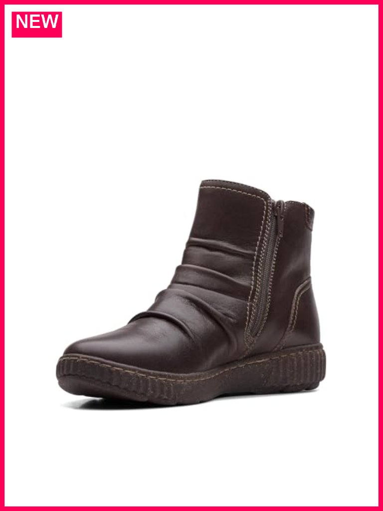 Faux Leather Ankle Boots With Side Zip And Fringe Details